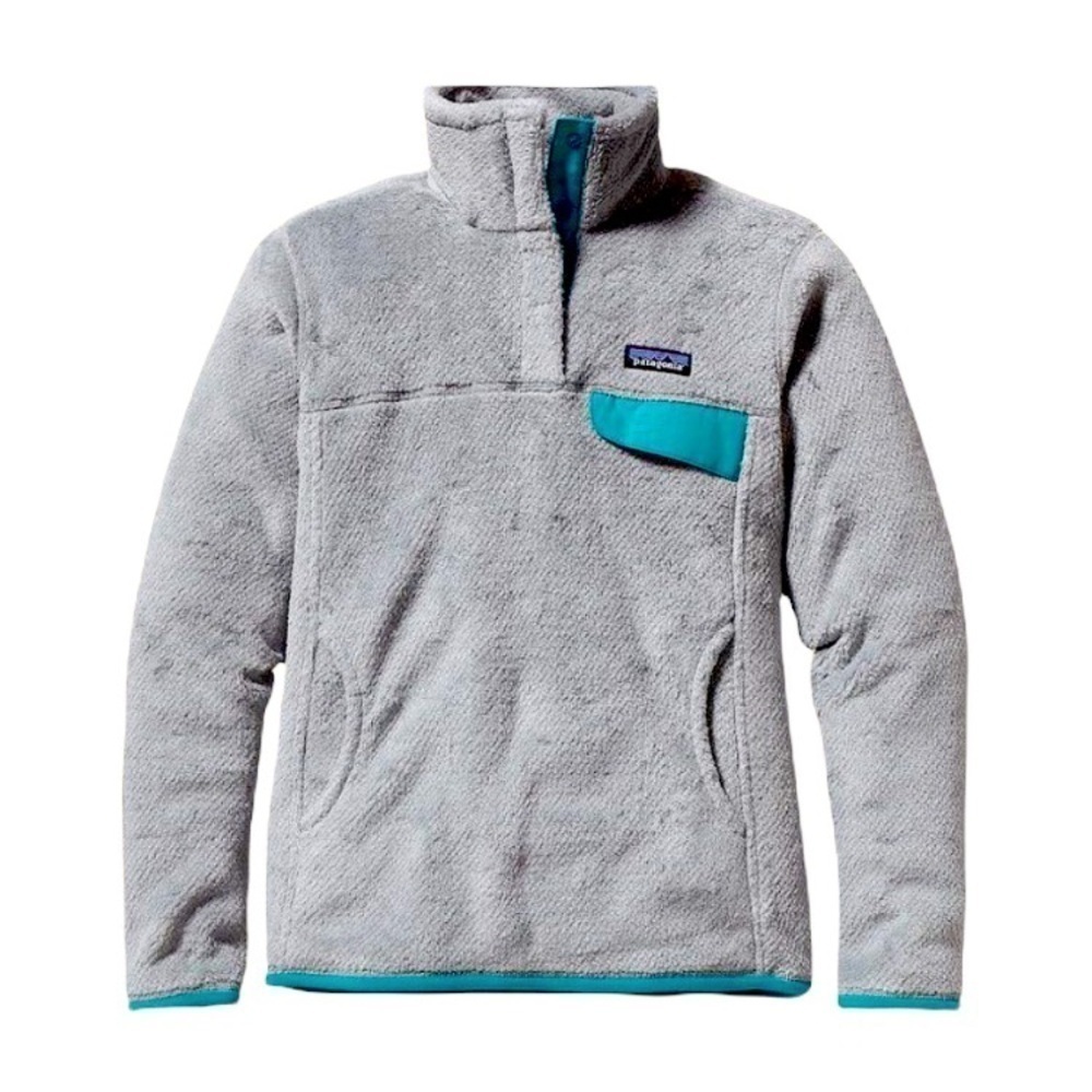 Patagonia Grey Teal Re-tool Snap-T Pullover Soft Fleece Blue Green